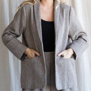 Ladies Brown Herringbone Blazer, size small, Never Worn